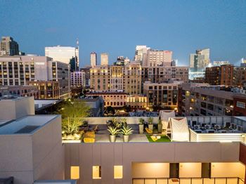 Two spacious entertainment/sky decks with city views